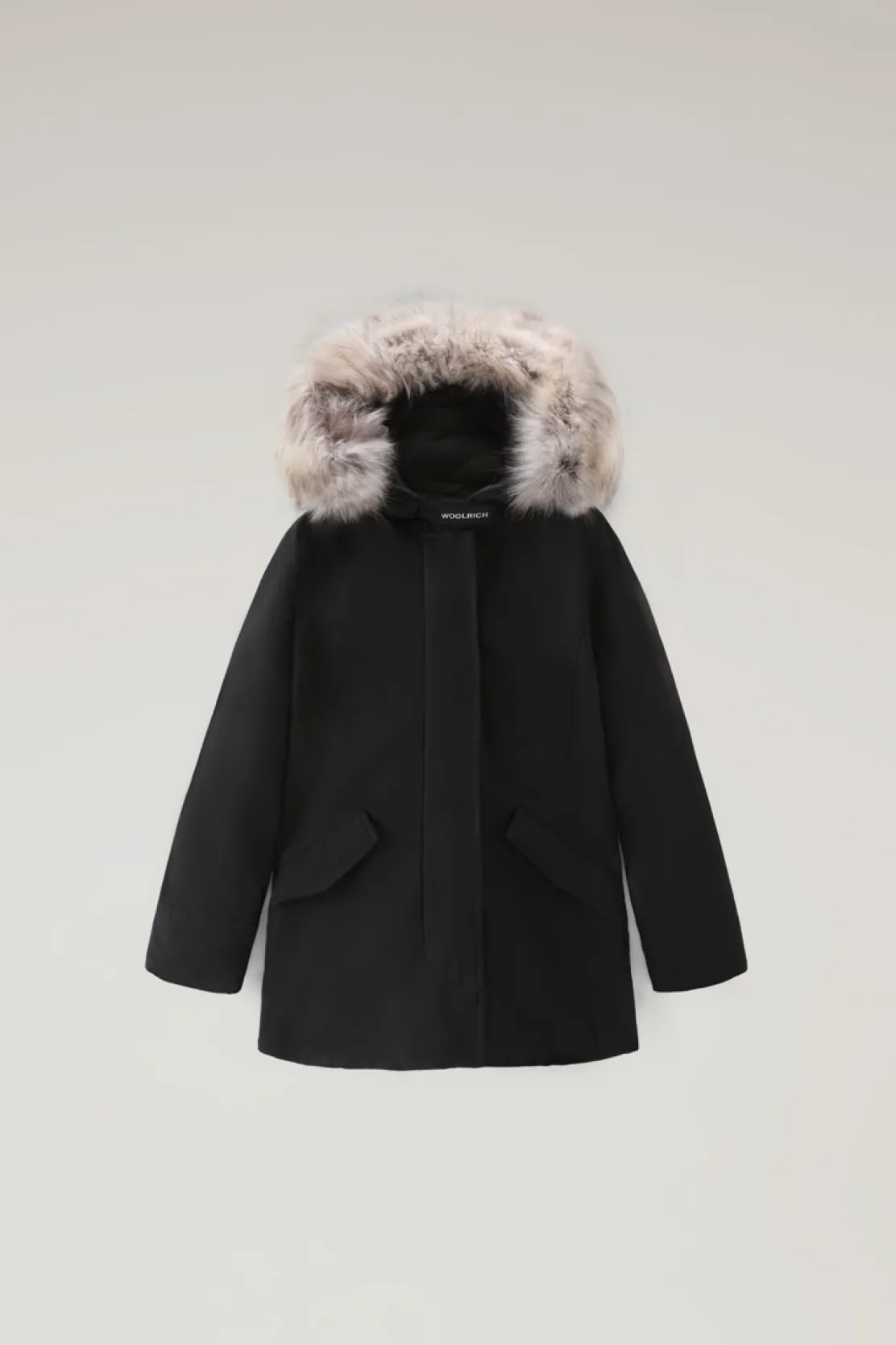 Parka>Woolrich Arctic Parka Da Bambina Con Pelliccia Removibile Black