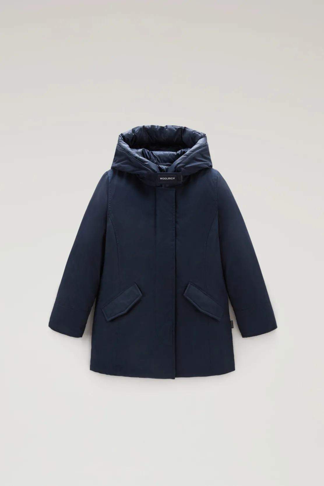 Parka>Woolrich Arctic Parka Da Bambina In Ramar Cloth Melton Blue