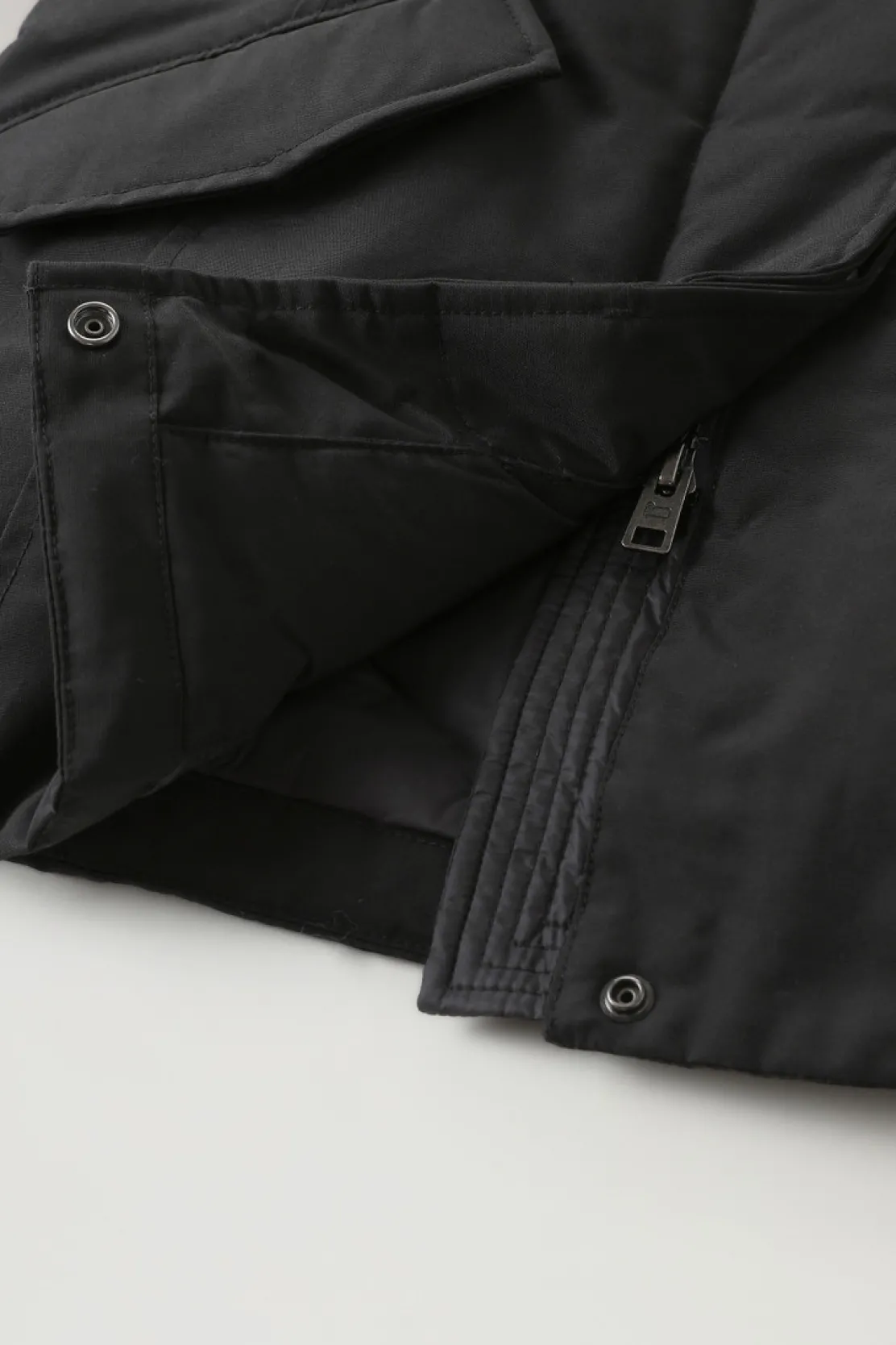 Parka>Woolrich Arctic Parka Da Bambina In Ramar Cloth Black