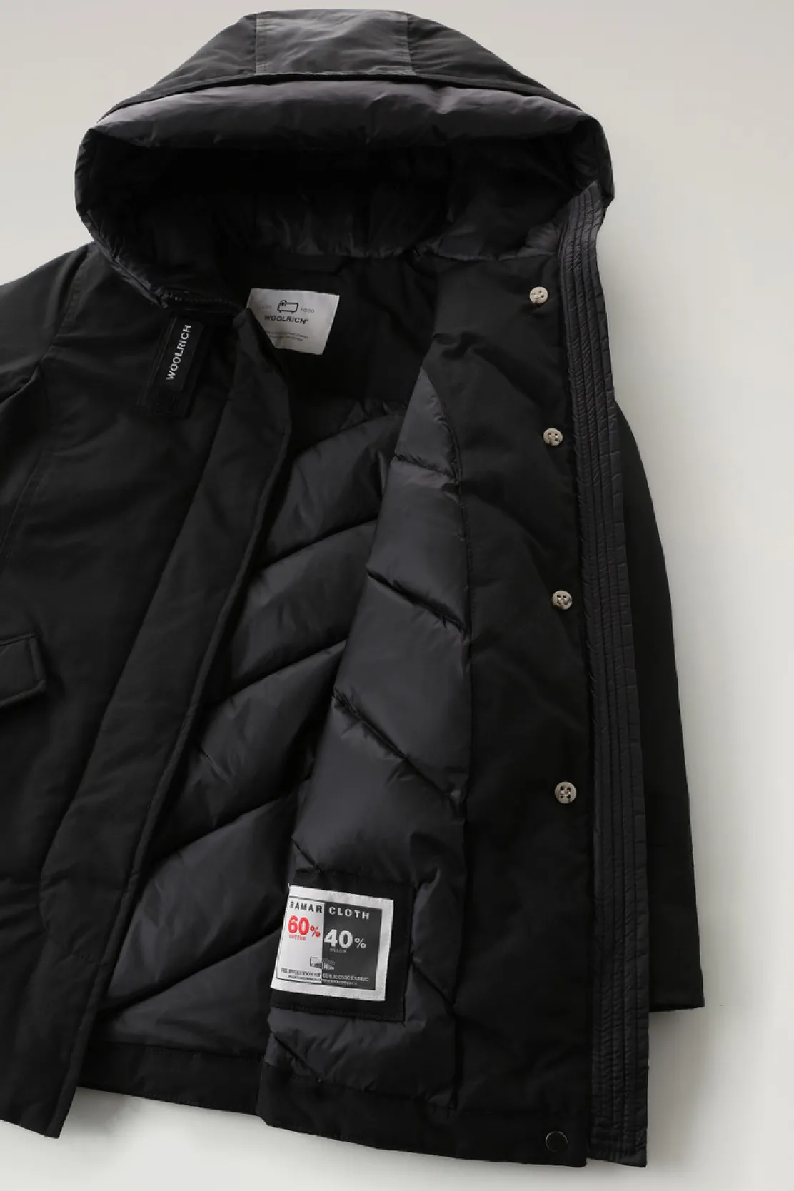 Parka>Woolrich Arctic Parka Da Bambina In Ramar Cloth Black