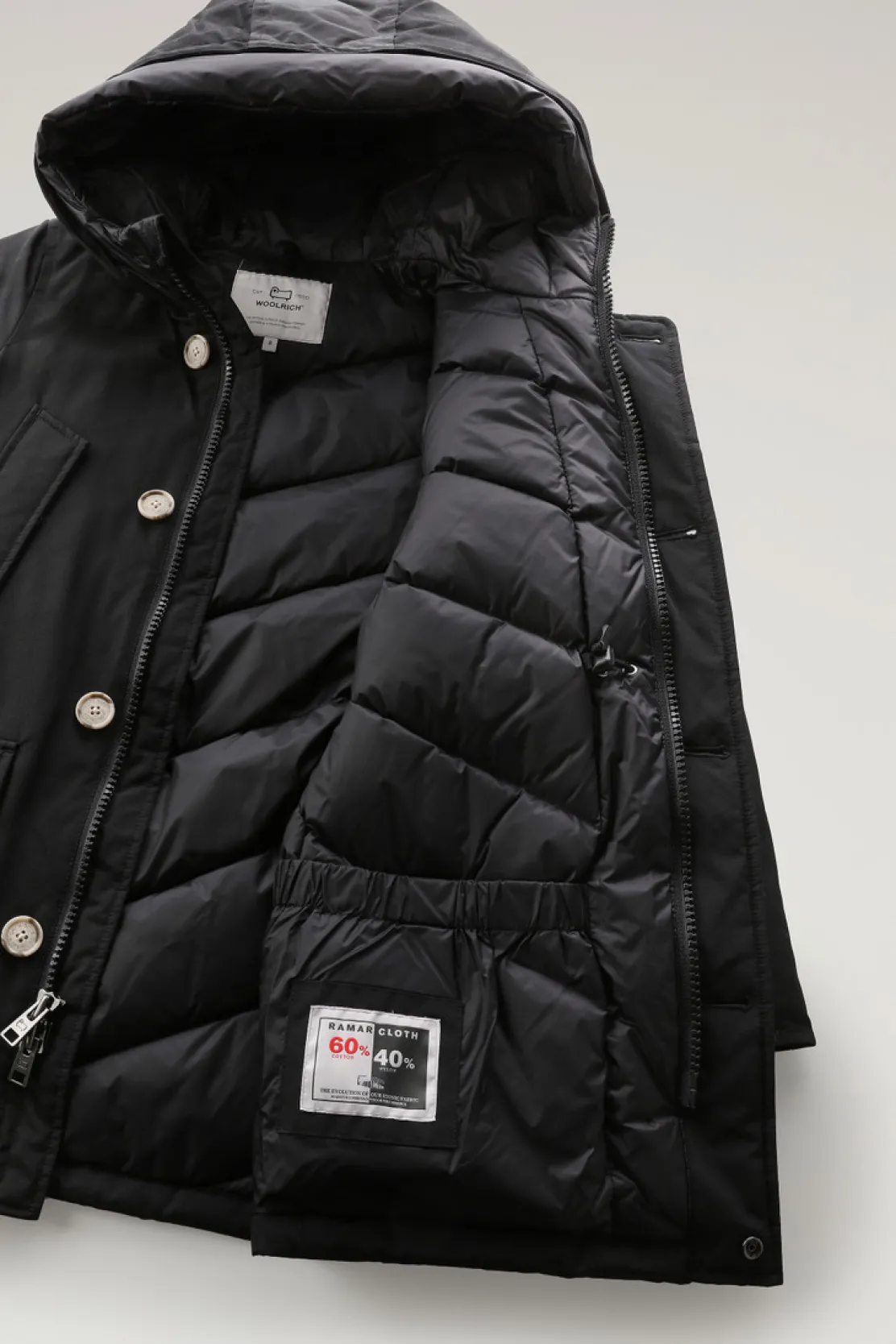 Parka>Woolrich Arctic Parka Da Bambino In Ramar Cloth Black