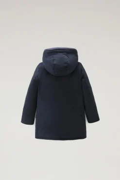 Parka>Woolrich Arctic Parka Da Bambino In Ramar Cloth Melton Blue