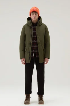Impermeabili|Parka>Woolrich Arctic Parka In Nylon Elasticizzato Dark Green