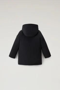 Parka>Woolrich Arctic Parka In Ramar Cloth Da Bambina Con Dettagli Satinati Black