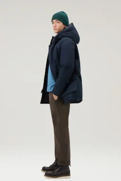 Parka>Woolrich Arctic Parka In Ramar Cloth Melton Blue