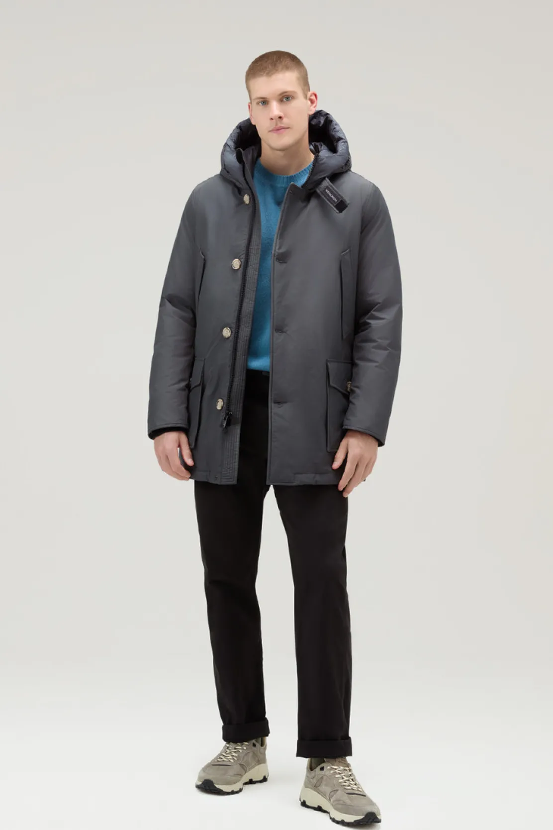 Parka>Woolrich Arctic Parka In Ramar Cloth Grey Shadow