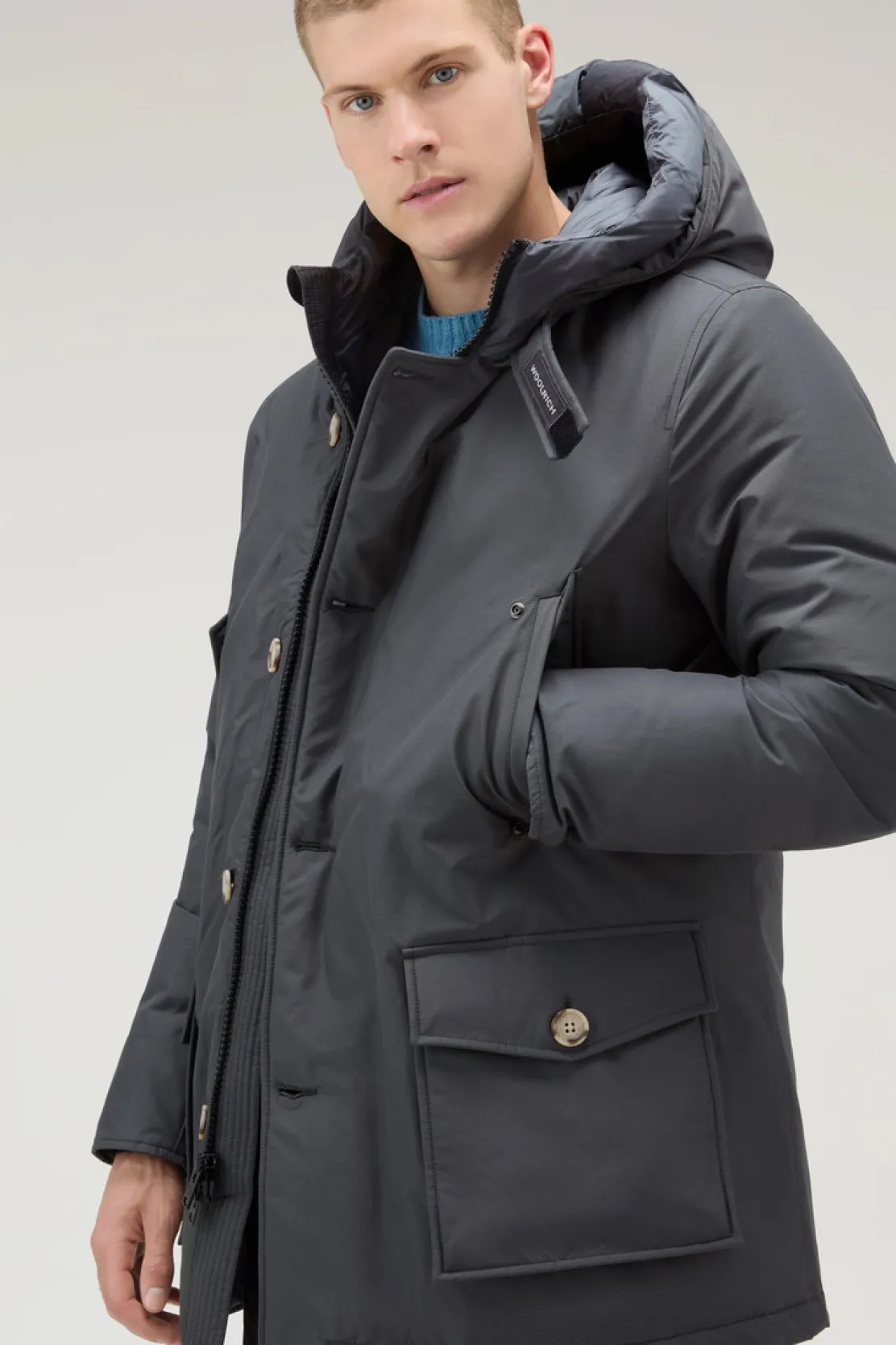 Parka>Woolrich Arctic Parka In Ramar Cloth Grey Shadow