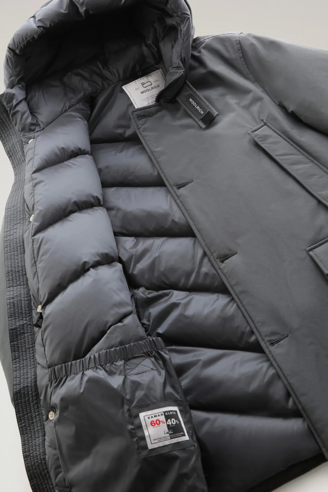 Parka>Woolrich Arctic Parka In Ramar Cloth Grey Shadow