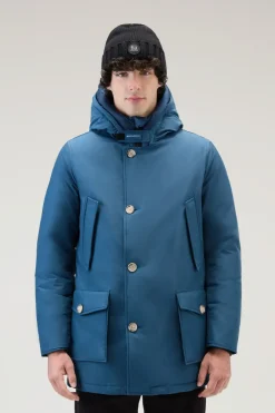 Parka>Woolrich Arctic Parka In Ramar Cloth Blue Lobster