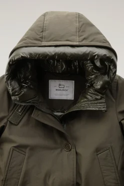 Parka>Woolrich Arctic Parka In Ramar Cloth Con Quattro Tasche Dark Green