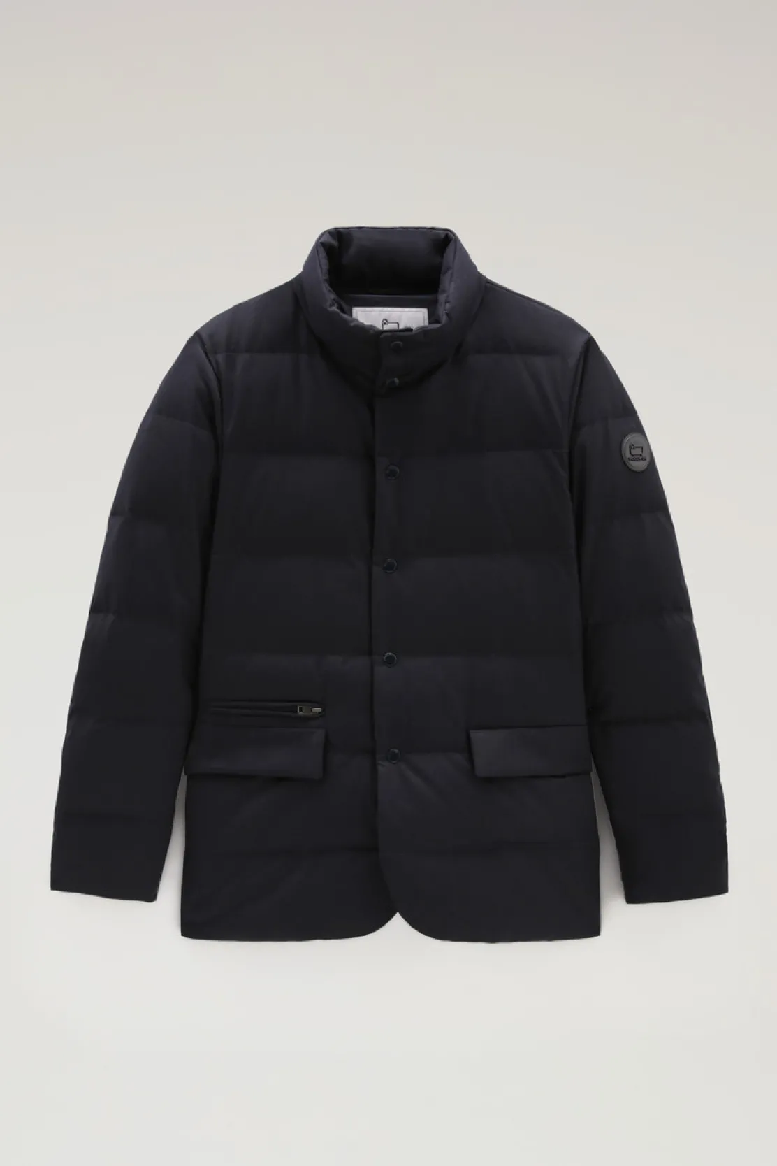 Impermeabili|Giacche>Woolrich Blazer Luxe In Lana Vitale Barberis Canonico Melton Blue