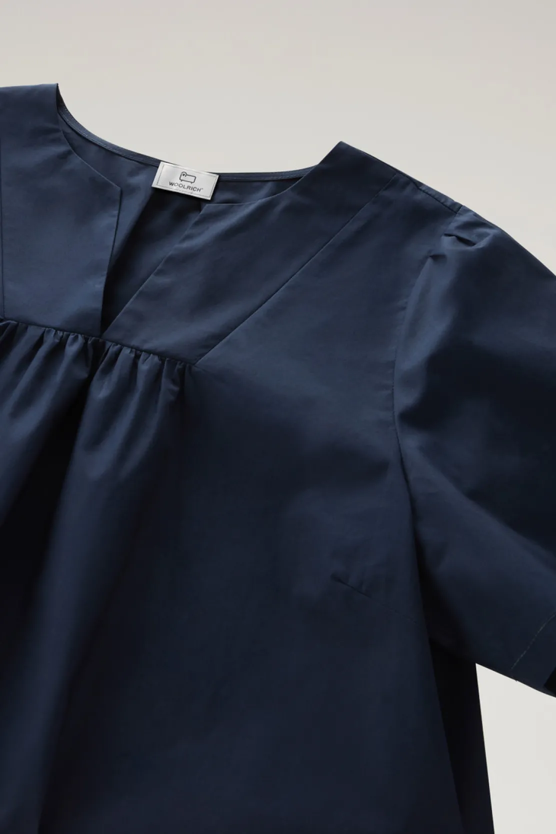 Camicie e giacche a camicia>Woolrich Blusa In Popeline Di Puro Cotone Melton Blue