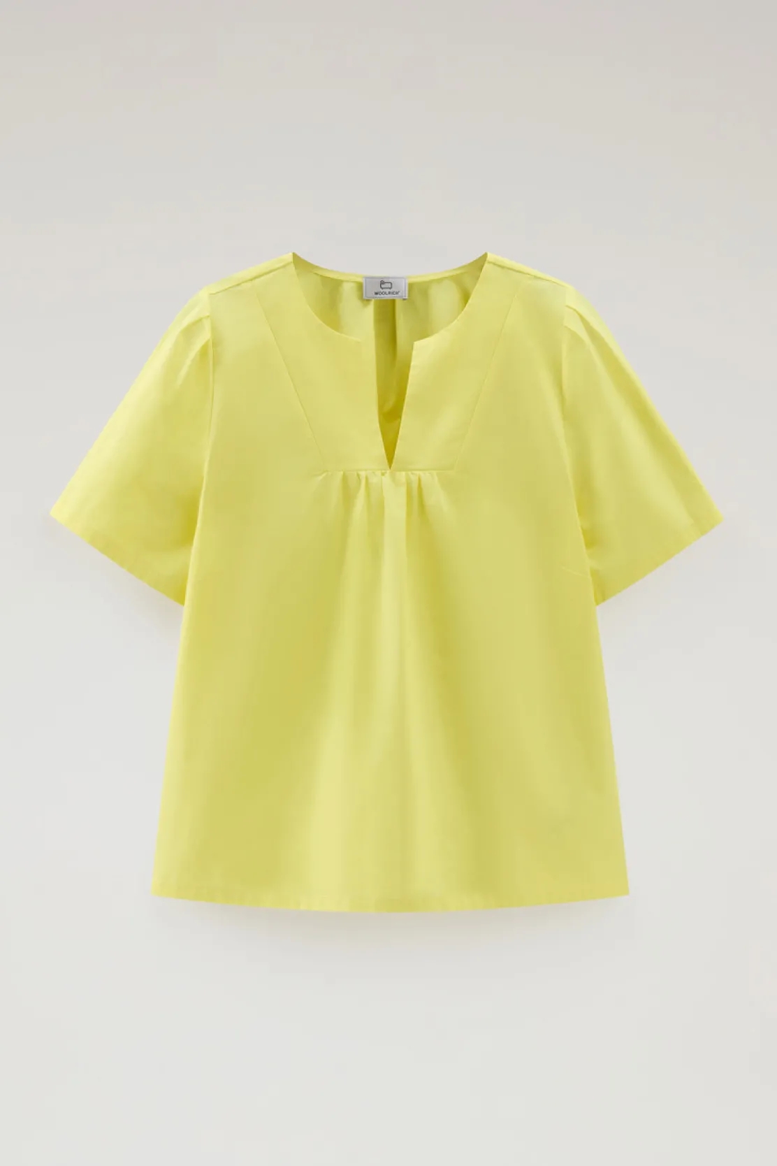 Camicie e giacche a camicia>Woolrich Blusa In Popeline Di Puro Cotone Sunny Lemon