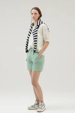 Camicie e giacche a camicia>Woolrich Blusa In Puro Cotone Ricamato Plaster White