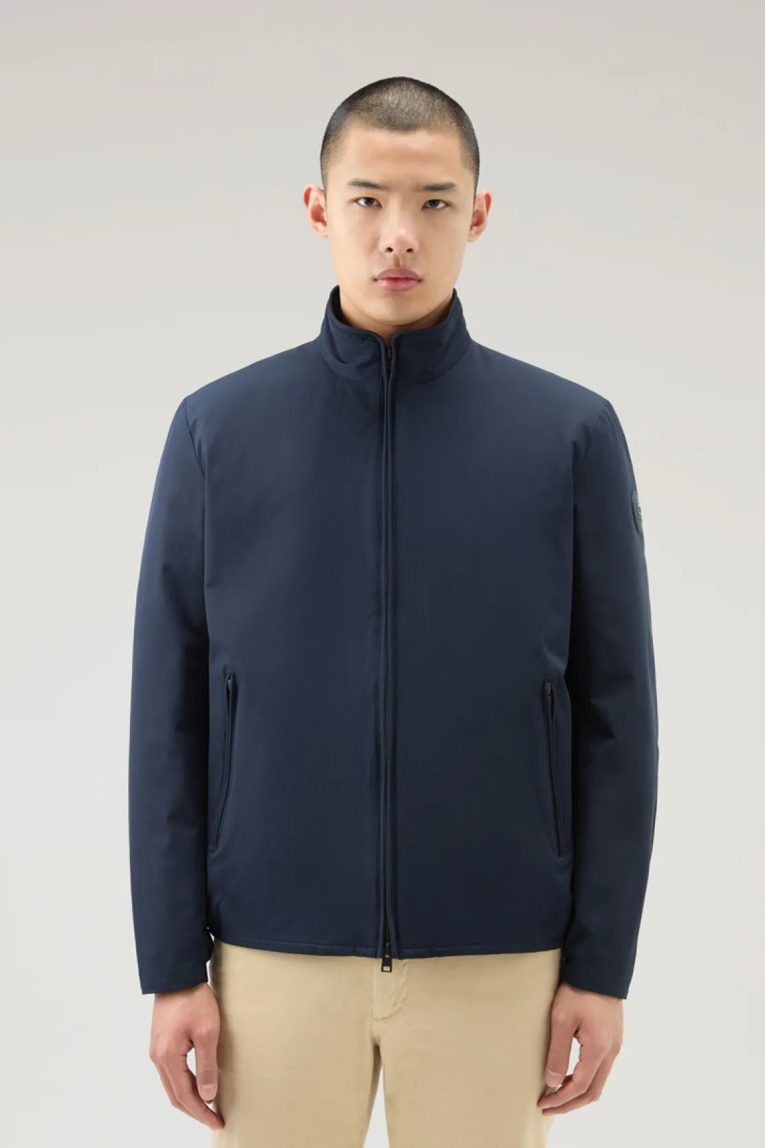 Bomber|Impermeabili>Woolrich Bomber Sailing Imbottito Melton Blue