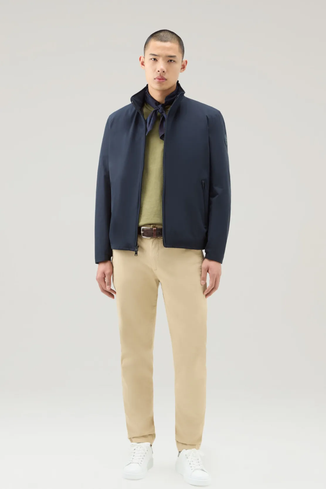 Bomber|Impermeabili>Woolrich Bomber Sailing Imbottito Melton Blue