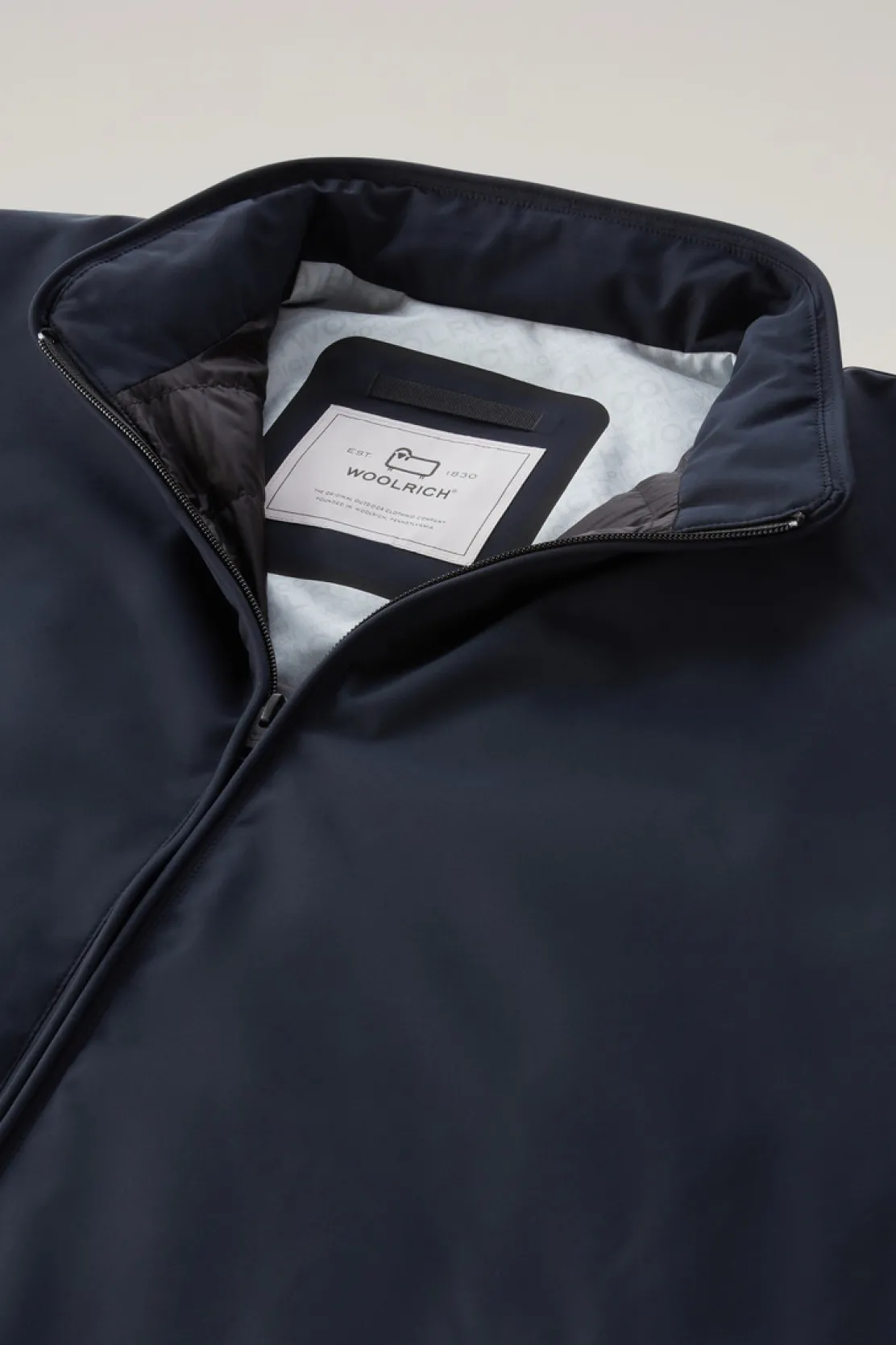 Bomber|Impermeabili>Woolrich Bomber Sailing Imbottito Melton Blue