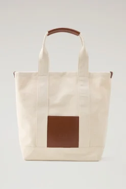Borse|Borse>Woolrich Borsa Premium Tote Ecrue