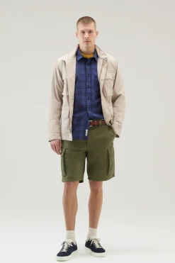 Camicie>Woolrich Camicia A Quadri In Puro Cotone Con Tasca Sul Petto Blue Check