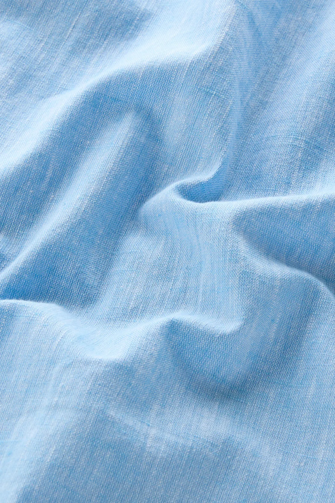Camicie e giacche a camicia>Woolrich Camicia Alla Coreana In Misto Lino E Cotone Sea Breeze