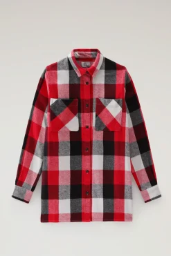 Camicie e giacche a camicia>Woolrich Camicia Boyfriend A Quadri In Flanella Multi Buffalo