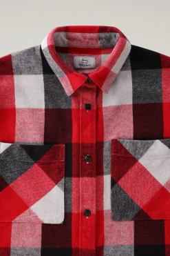 Camicie e giacche a camicia>Woolrich Camicia Boyfriend A Quadri In Flanella Multi Buffalo
