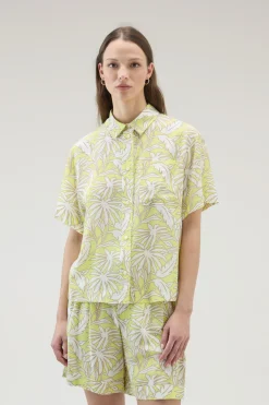 Camicie e giacche a camicia>Woolrich Camicia Con Stampa Tropical Sunny Lemon Flower