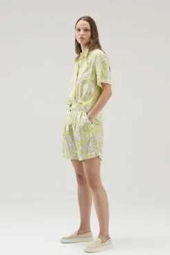 Camicie e giacche a camicia>Woolrich Camicia Con Stampa Tropical Sunny Lemon Flower