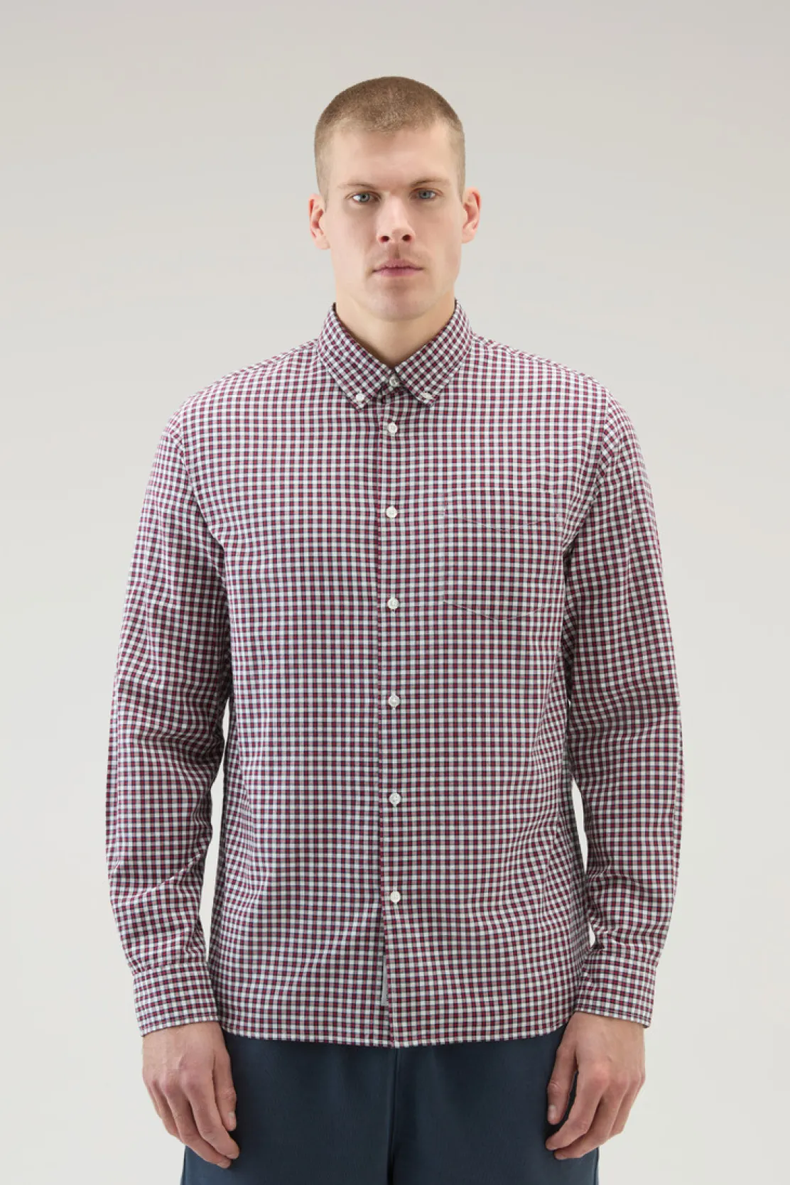 Camicie>Woolrich Camicia Madras In Puro Cotone A Quadri Micro Check Red