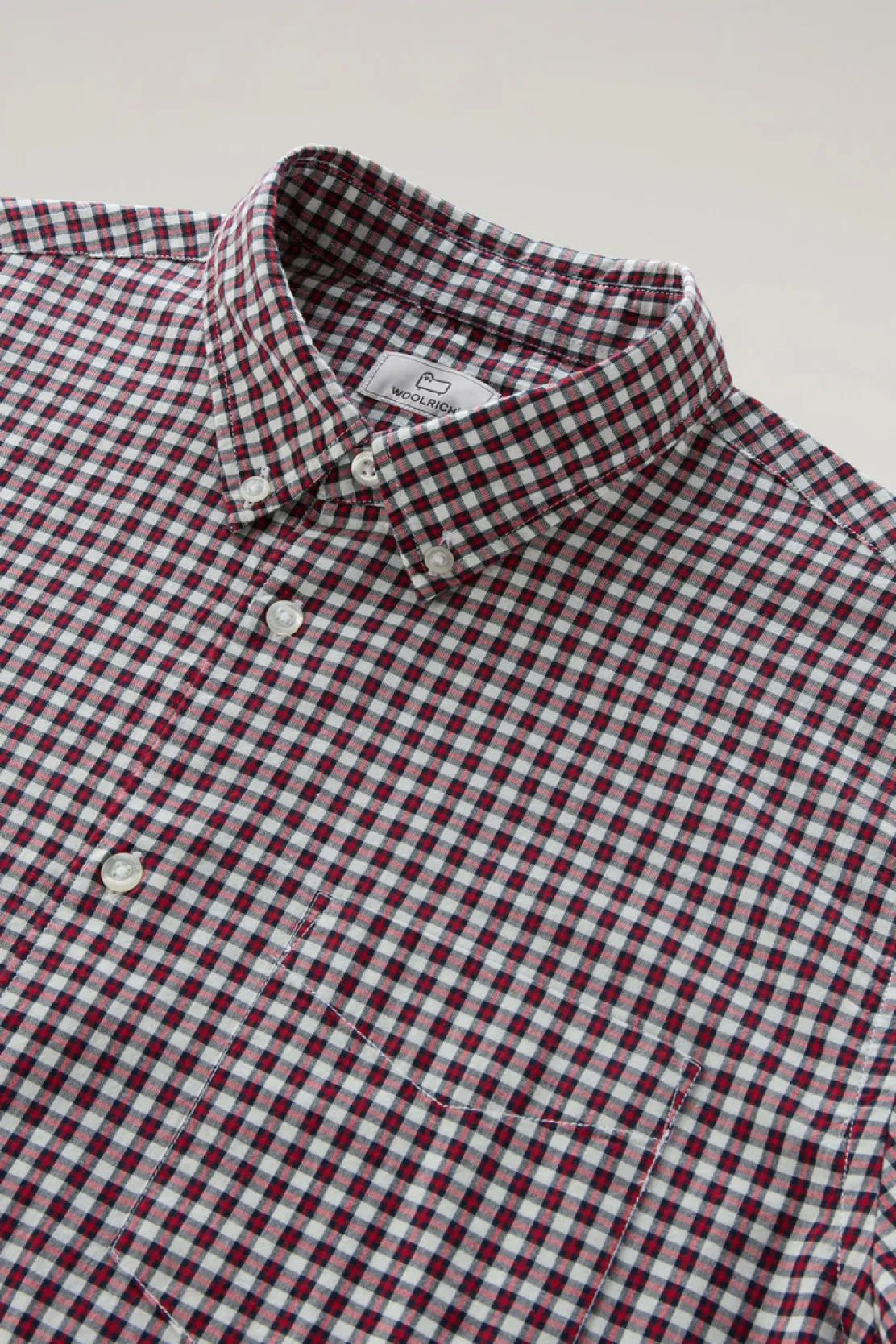 Camicie>Woolrich Camicia Madras In Puro Cotone A Quadri Micro Check Red