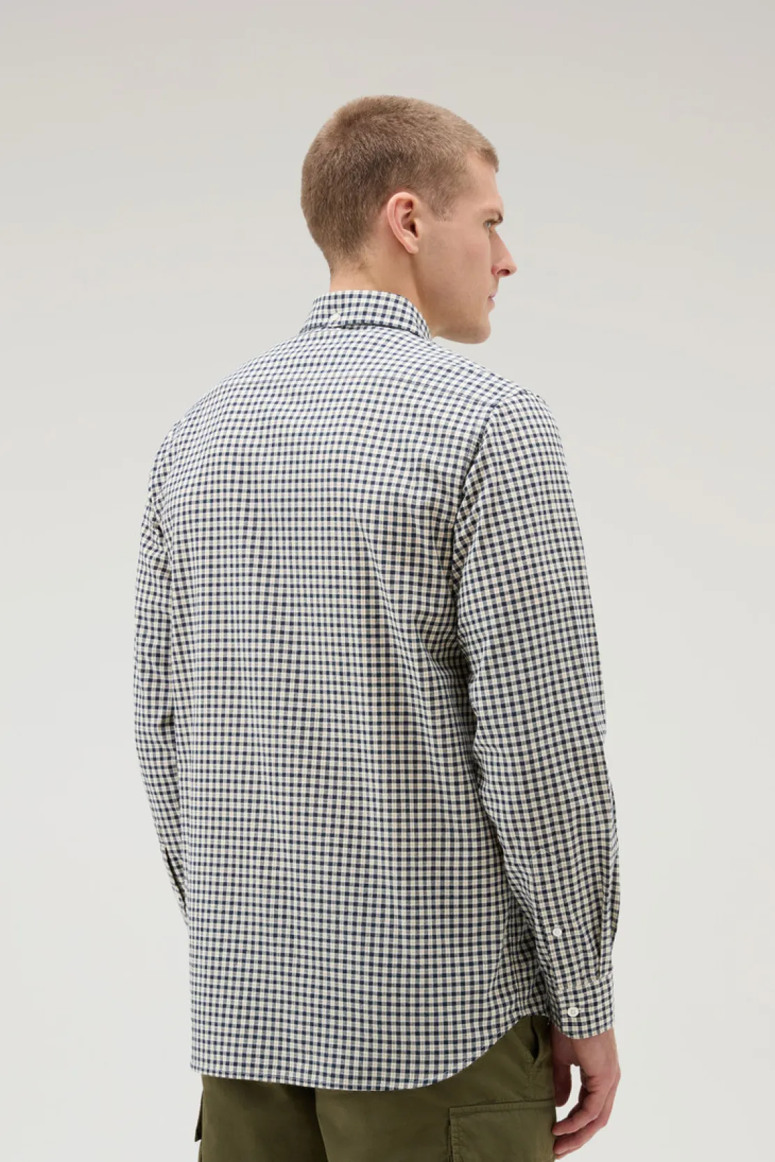 Camicie>Woolrich Camicia Madras In Puro Cotone A Quadri Micro Check Blue
