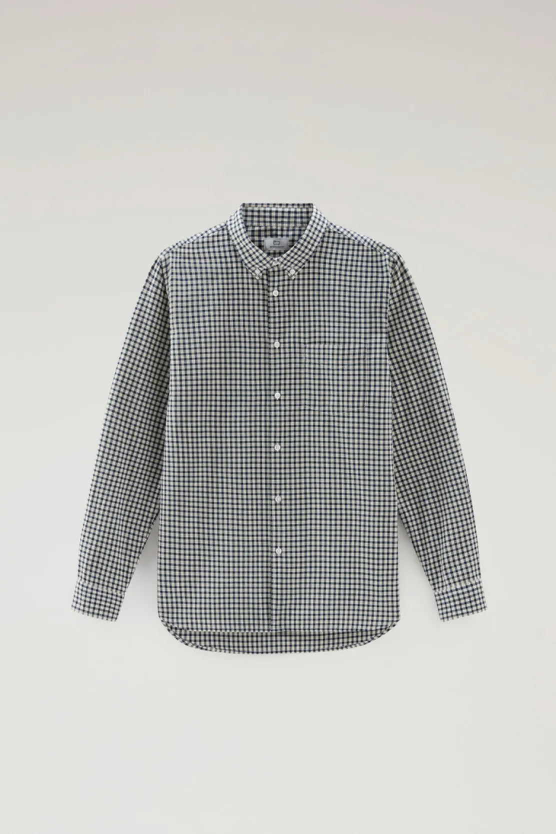 Camicie>Woolrich Camicia Madras In Puro Cotone A Quadri Micro Check Blue