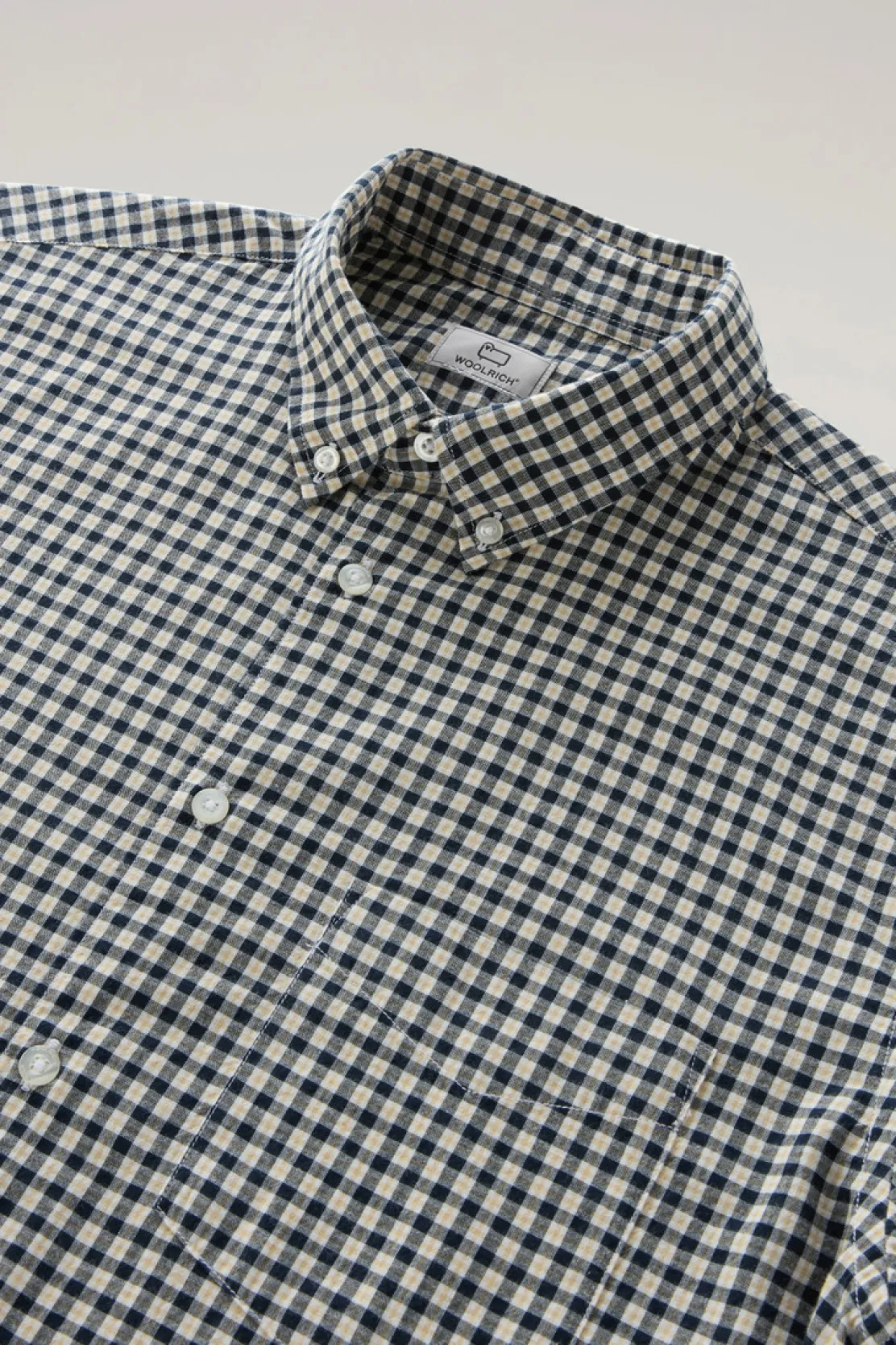 Camicie>Woolrich Camicia Madras In Puro Cotone A Quadri Micro Check Blue