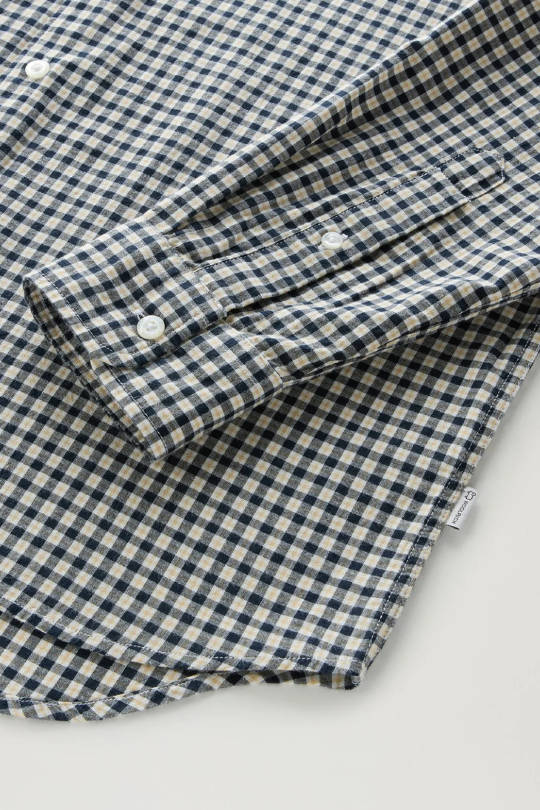 Camicie>Woolrich Camicia Madras In Puro Cotone A Quadri Micro Check Blue