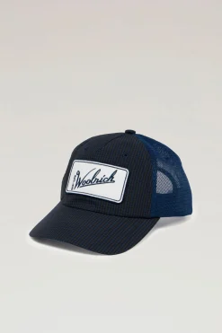 Outdoor Label Designed in Japan|Cappelli e berretti>Woolrich Cappellino Con Logo In Nylon CORDURA E Cotone Typewriter Navy Check