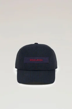 Outdoor Label Designed in Japan|Cappelli e berretti>Woolrich Cappellino In Misto Nylon CORDURA E Cotone Typewriter Navy Check