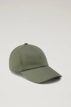 Cappelli e berretti|Cappelli>Woolrich Cappellino In Twill Di Puro Cotone Lake Olive