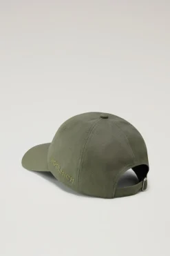 Cappelli e berretti|Cappelli>Woolrich Cappellino In Twill Di Puro Cotone Lake Olive
