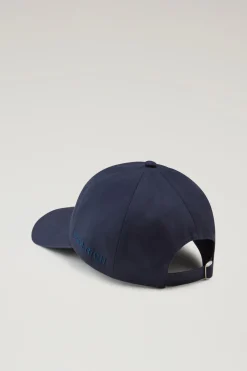 Cappelli e berretti|Cappelli>Woolrich Cappellino In Twill Di Puro Cotone Melton Blue