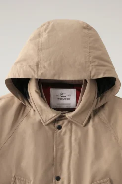 Cappotti>Woolrich Cappotto Authentic Con Maniche Raglan Gold Khaki