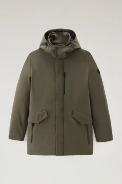 Cappotti|Impermeabili>Woolrich Cappotto Barrow Mac In Softshell Dark Green