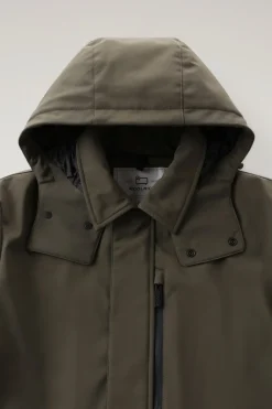 Cappotti|Impermeabili>Woolrich Cappotto Barrow Mac In Softshell Dark Green