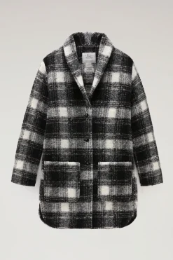 Cappotti>Woolrich Cappotto Gentry In Misto Lana Con Motivo A Quadri Black Check