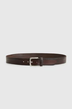 Altri accessori>Woolrich Cintura In Pelle Tinta Brown
