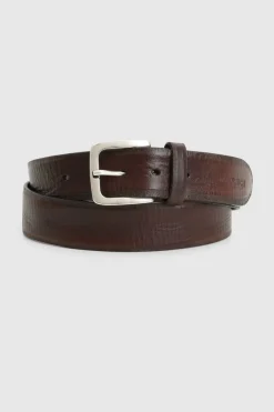 Altri accessori>Woolrich Cintura In Pelle Tinta Brown