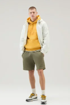 Felpe>Woolrich Felpa 1830 Tinta In Capo In Puro Cotone Con Cappucccio Golden Glow