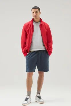Felpe>Woolrich Felpa Girocollo In Misto Cotone Con Logo Ricamato Light Grey Melange