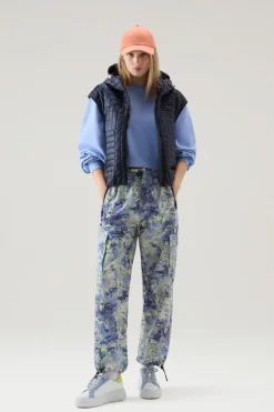 Felpe>Woolrich Felpa Girocollo In Puro Cotone Con Logo Ricamato Sea Breeze