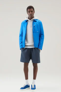 Felpe>Woolrich Felpa In Misto Cotone Con Cappuccio E Logo Ricamato Light Grey Melange