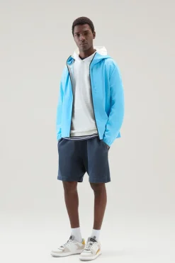 Felpe>Woolrich Felpa In Puro Cotone Con Cappuccio E Tasca Stone